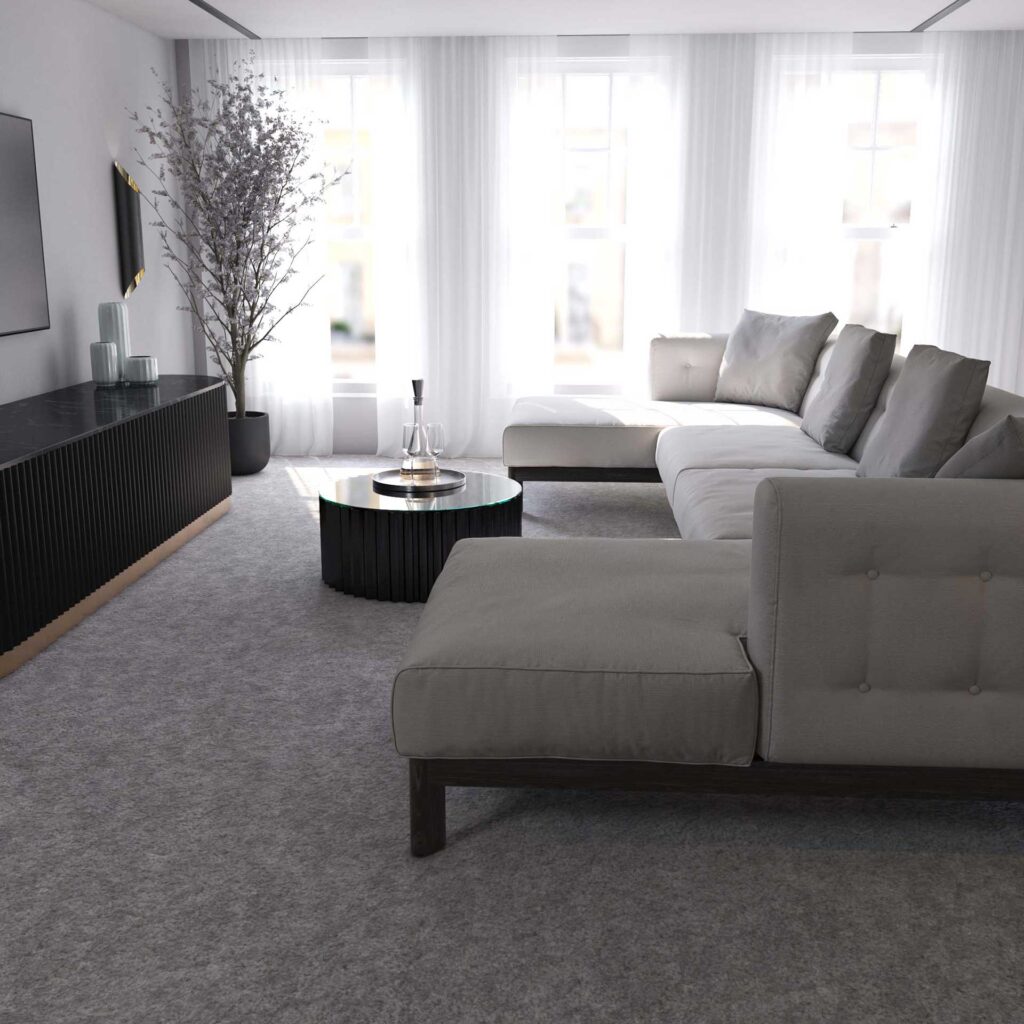 Moor Furniture custom sofa buttoned with double chaise