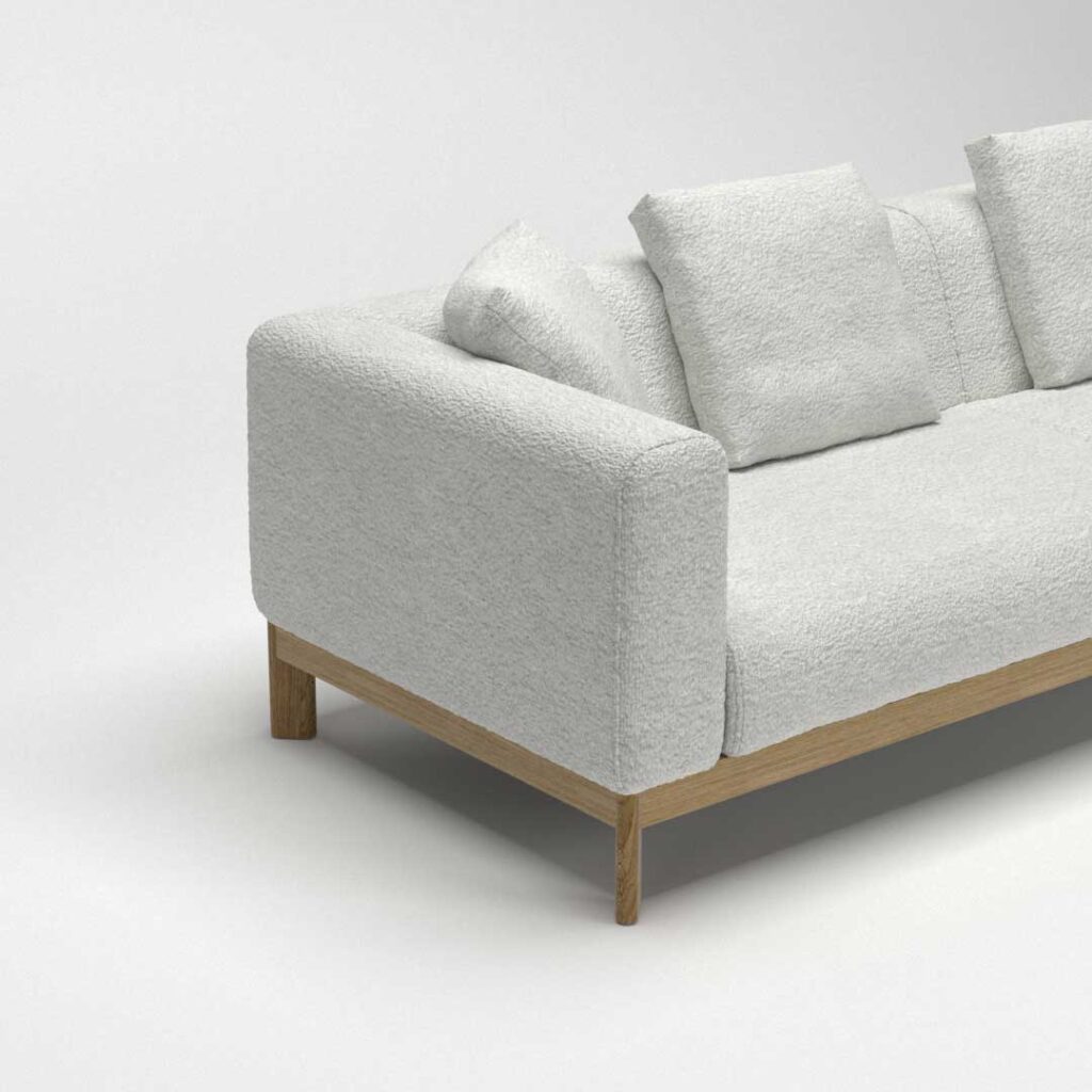 Sofa arm detail shot