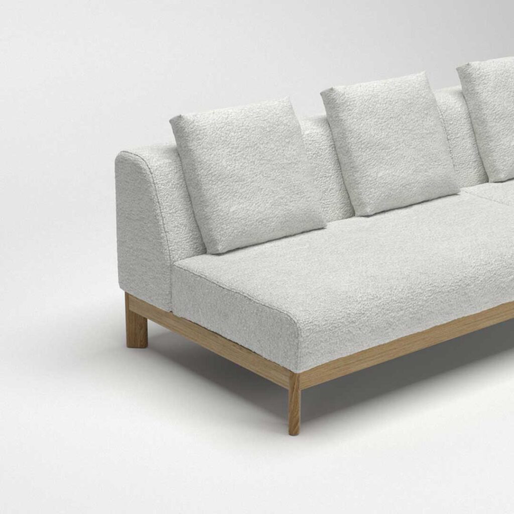 Sofa non arm detail shot