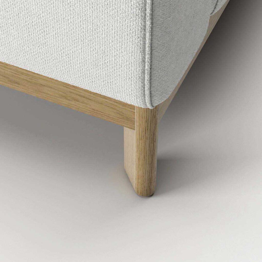 Sofa oak leg detail